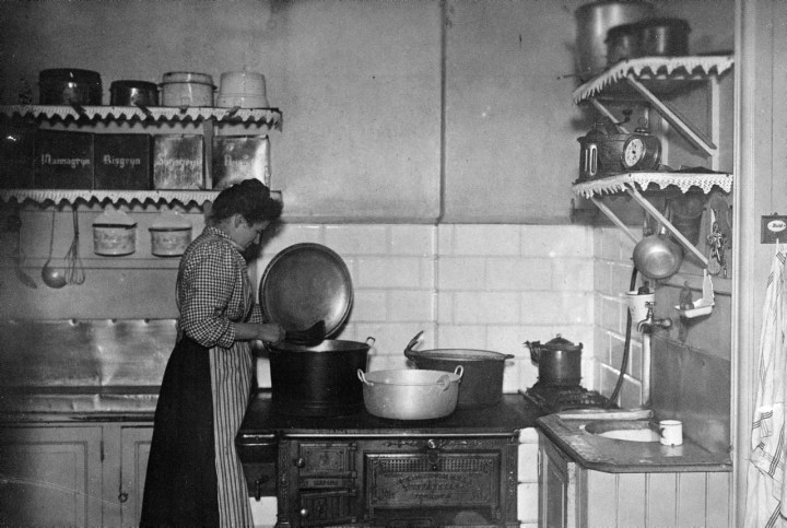 Interiör från köket på Katarina västra barnkrubba med en ko